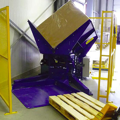 V型對角翻轉托盤更換機